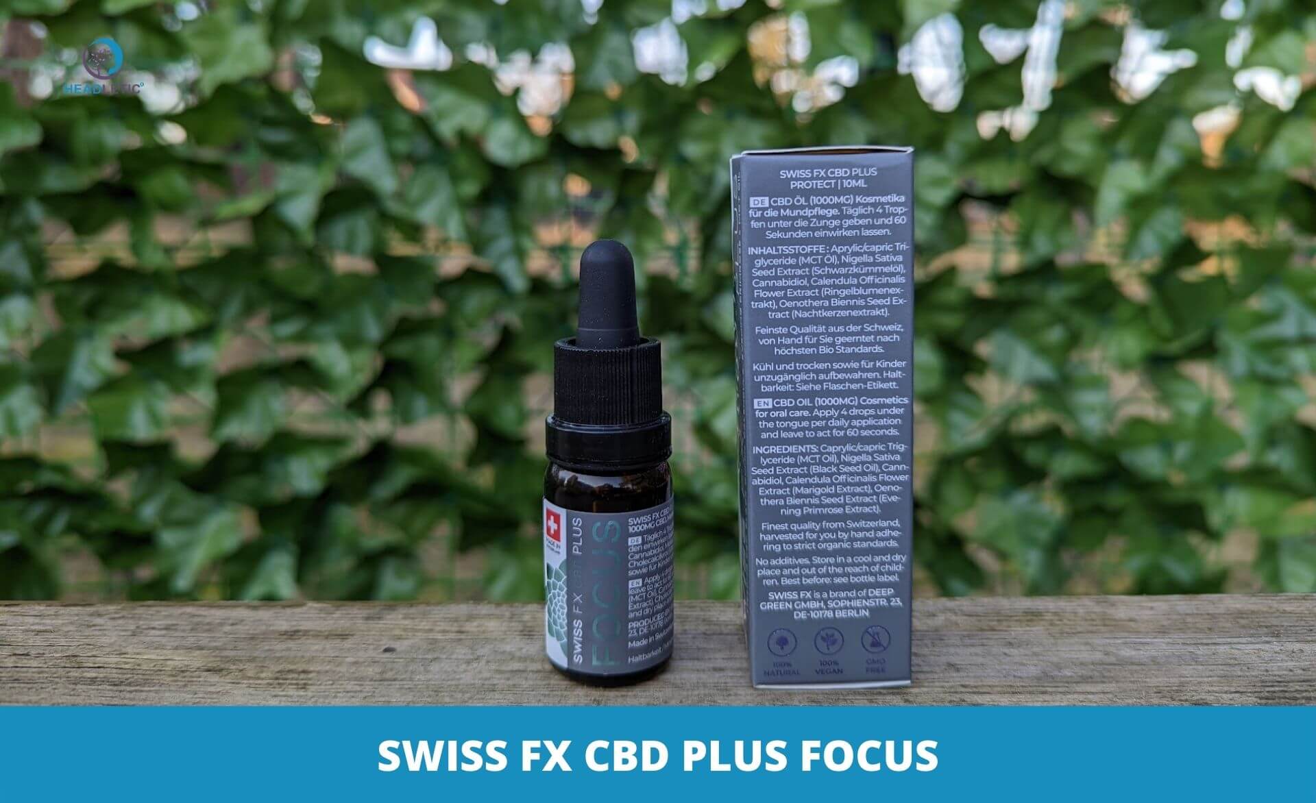 SWISS FX CBD PLUS Focus Öl im Test - Inhaltsstoffe